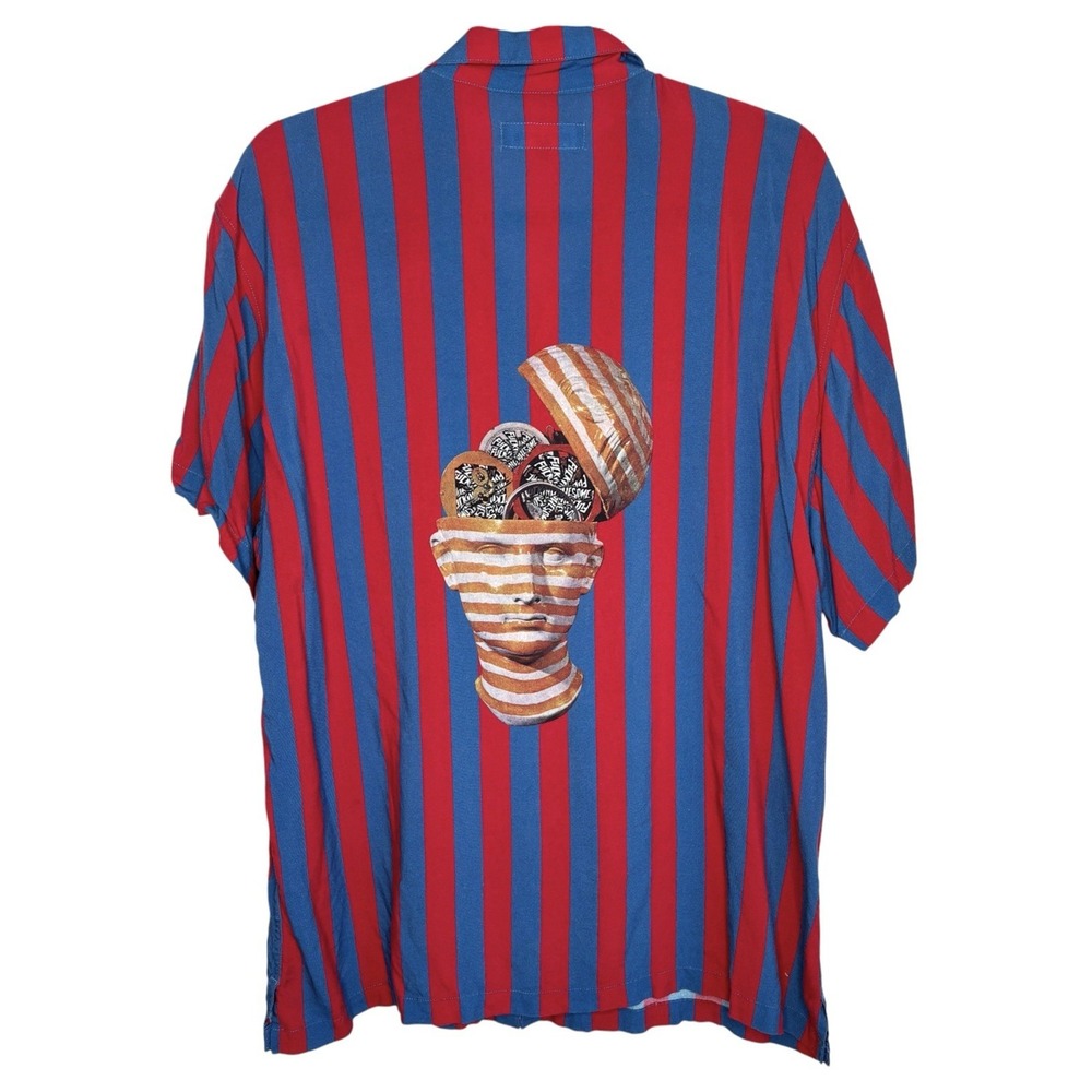 FuckingAwesome FA Brain Function Club Shirt L Stripe Graphic Short Sl Maximalist